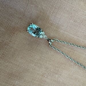 Lia Sophia Silver Teardrop Pendant Necklace